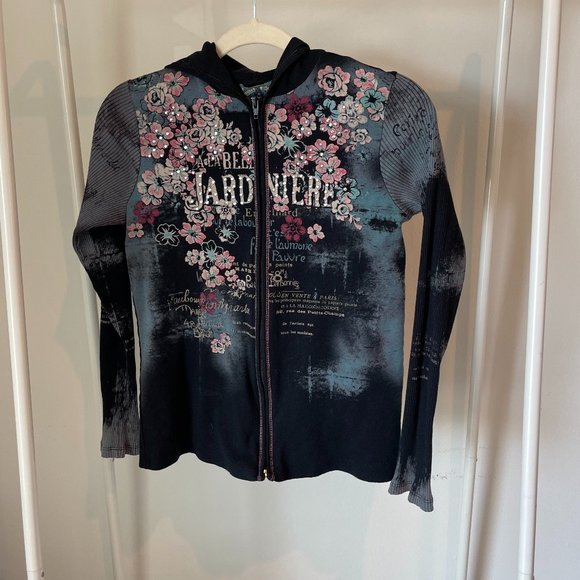 Vanilla Sugar Tops - Vanilla Sugar Zip- up long sleeved ribbed Hoodie